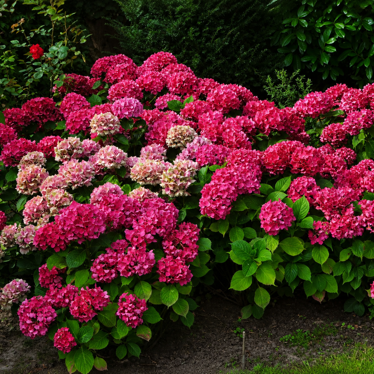 Obrázok Hortenzia kalinolistá (Hydrangea macrophylla) ´RED BARON´ - výška 20-30 cm, kont. C1,5L